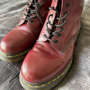 Red Doc Martens size 10